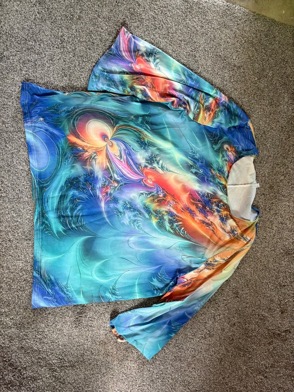 Womens 4x abstract colorful shirt
